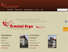 Tablet Screenshot of ermstal-ergo.de